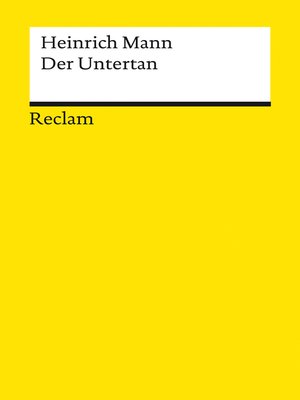 cover image of Der Untertan. Roman